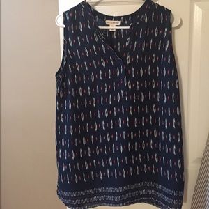 Blue patterned top