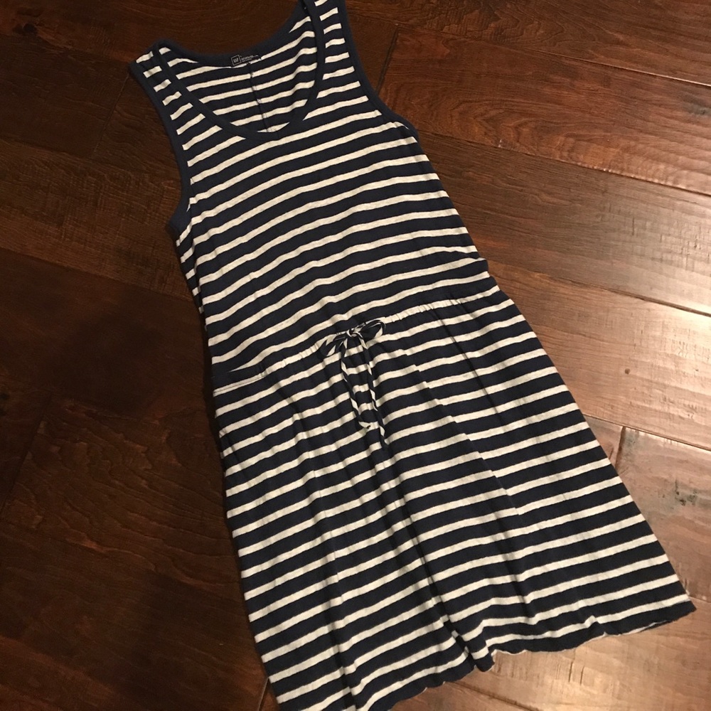 Navy & Cream Stripe Dress