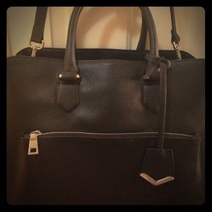 Zara black city bag/office bag/laptop bag