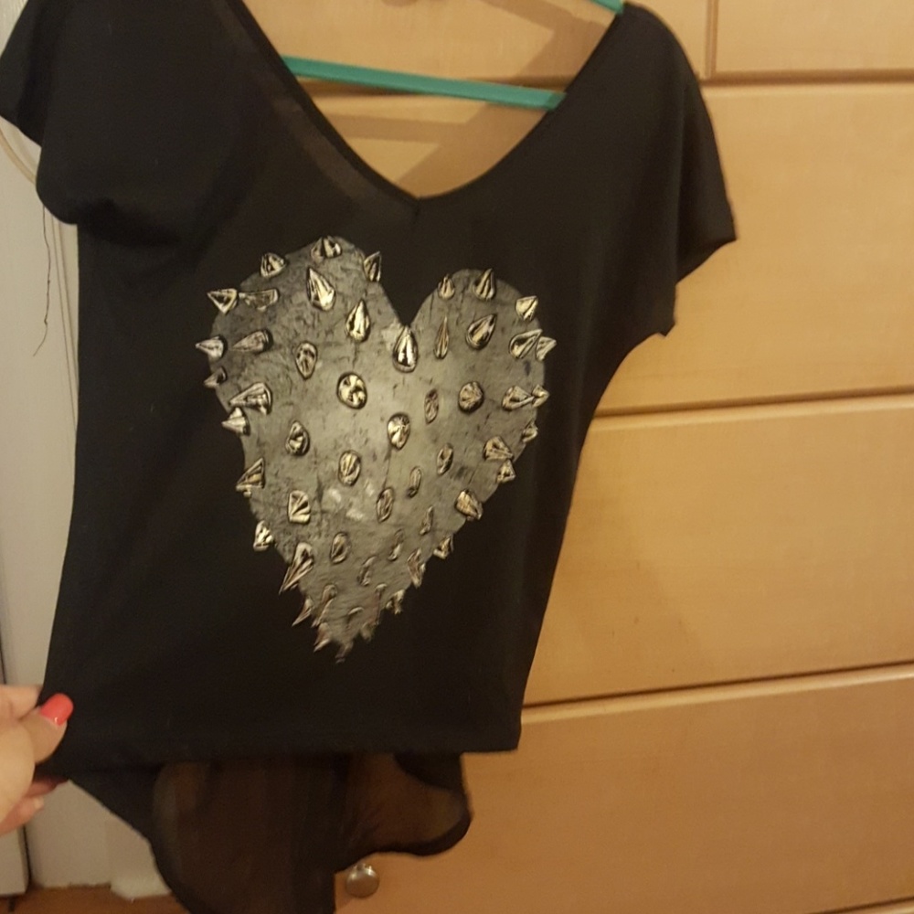 Black off shoulder shirt