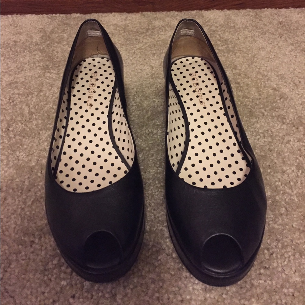 BCBGirls Peeptoe wedge