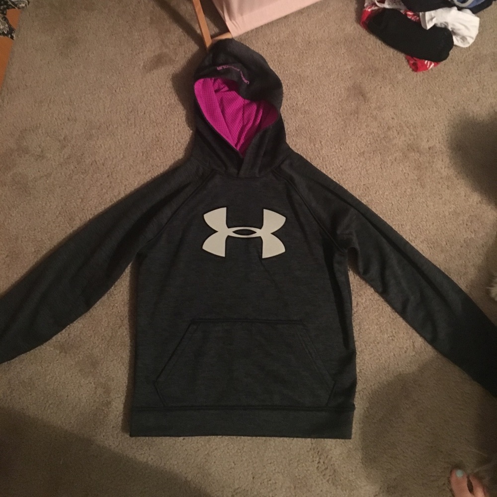 Girls gray under armor sweatshirt