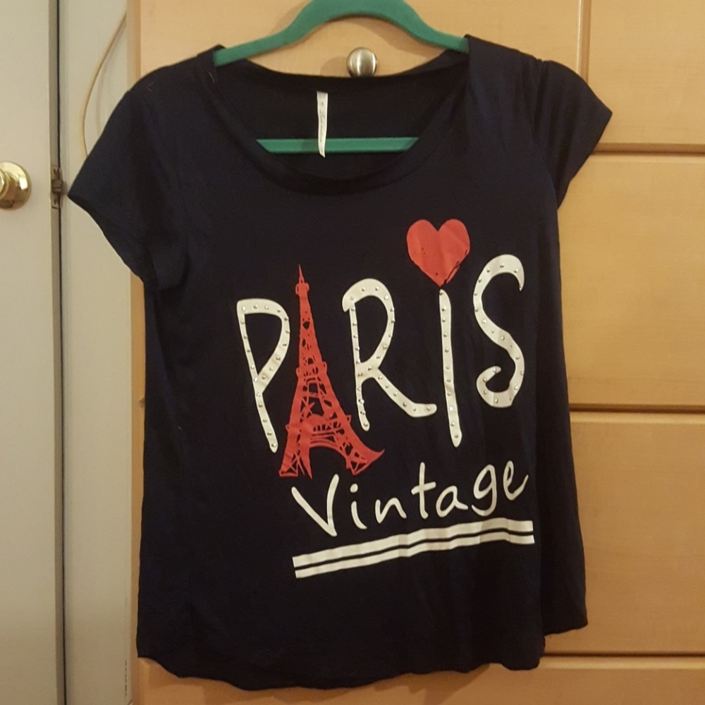 Navy blue paris shirt