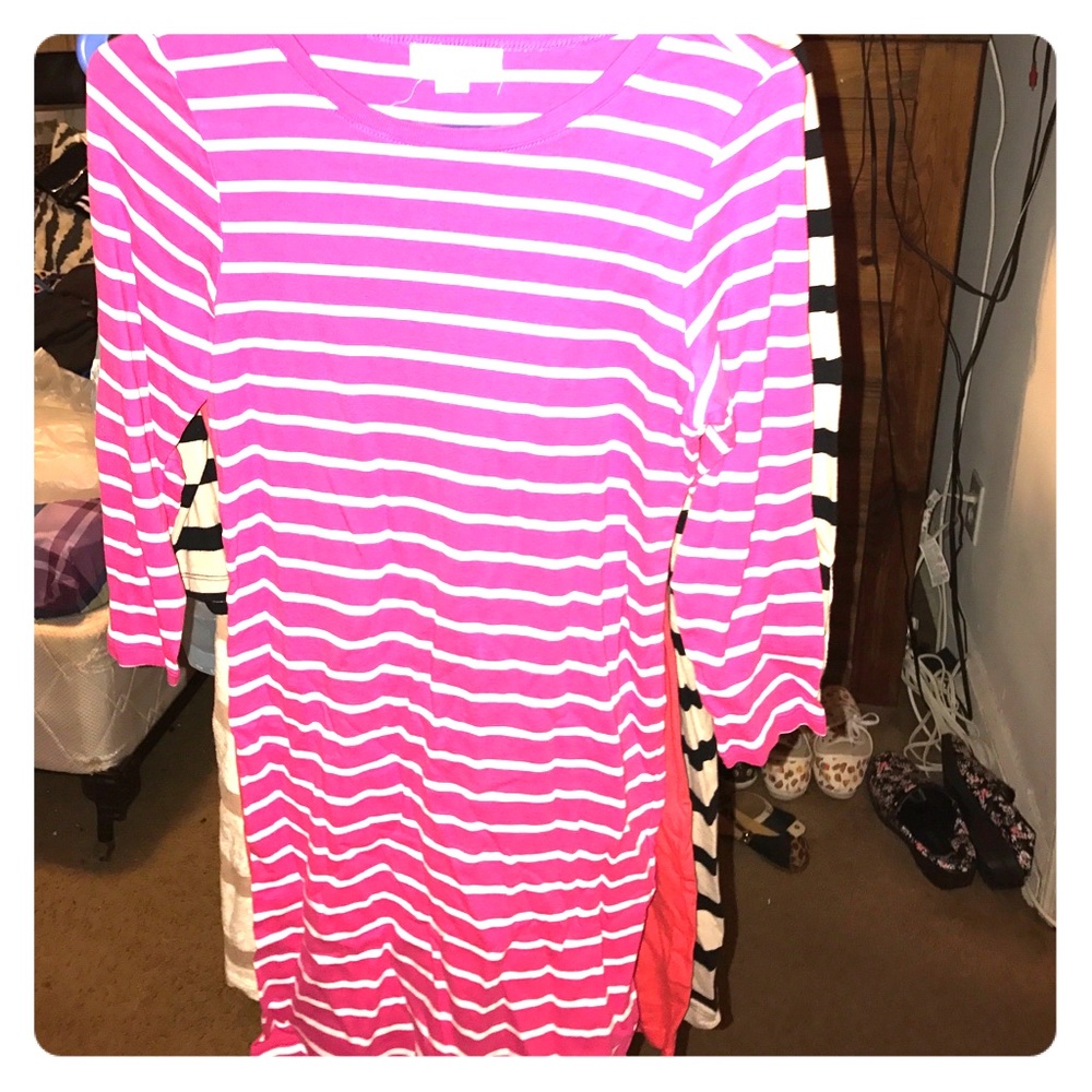 Pink & white dress