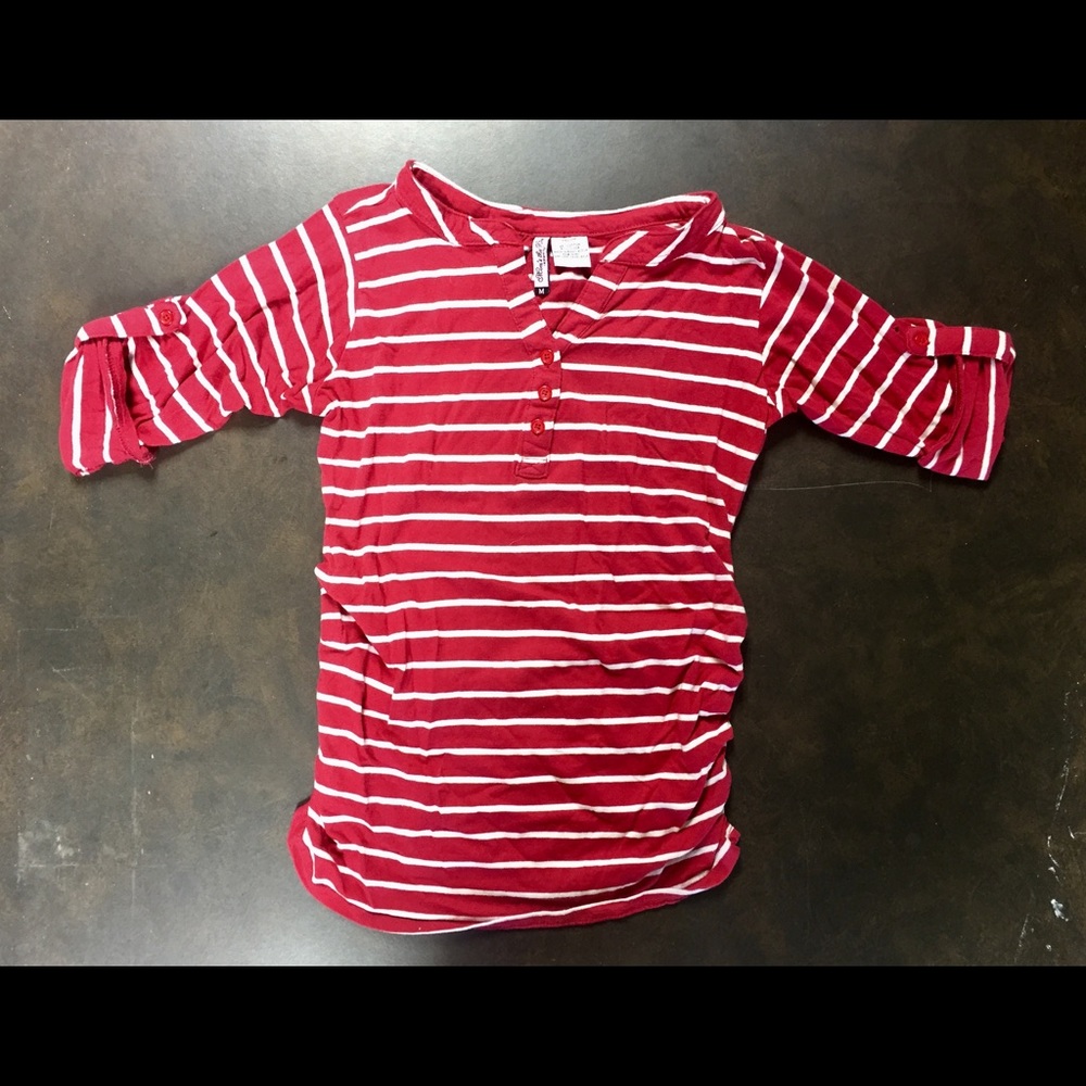 red and white striped shirt