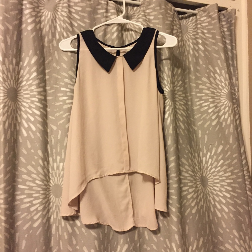 Cream and black blouse