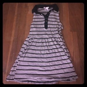 Striped collared skater dress by cooperative