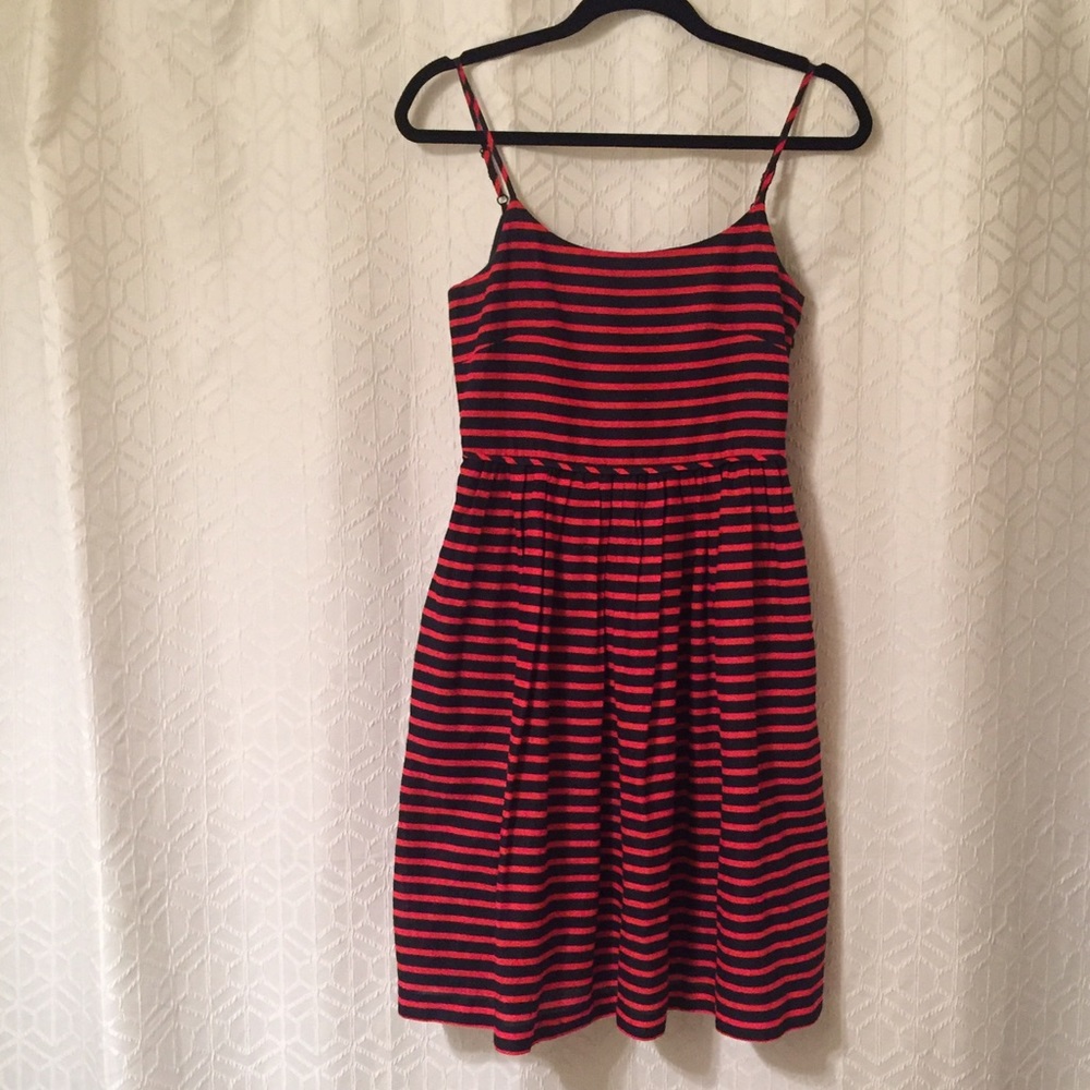 Red and Navy JCrew dress-0