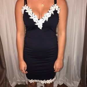 Sexy Navy Midi w/ White trim