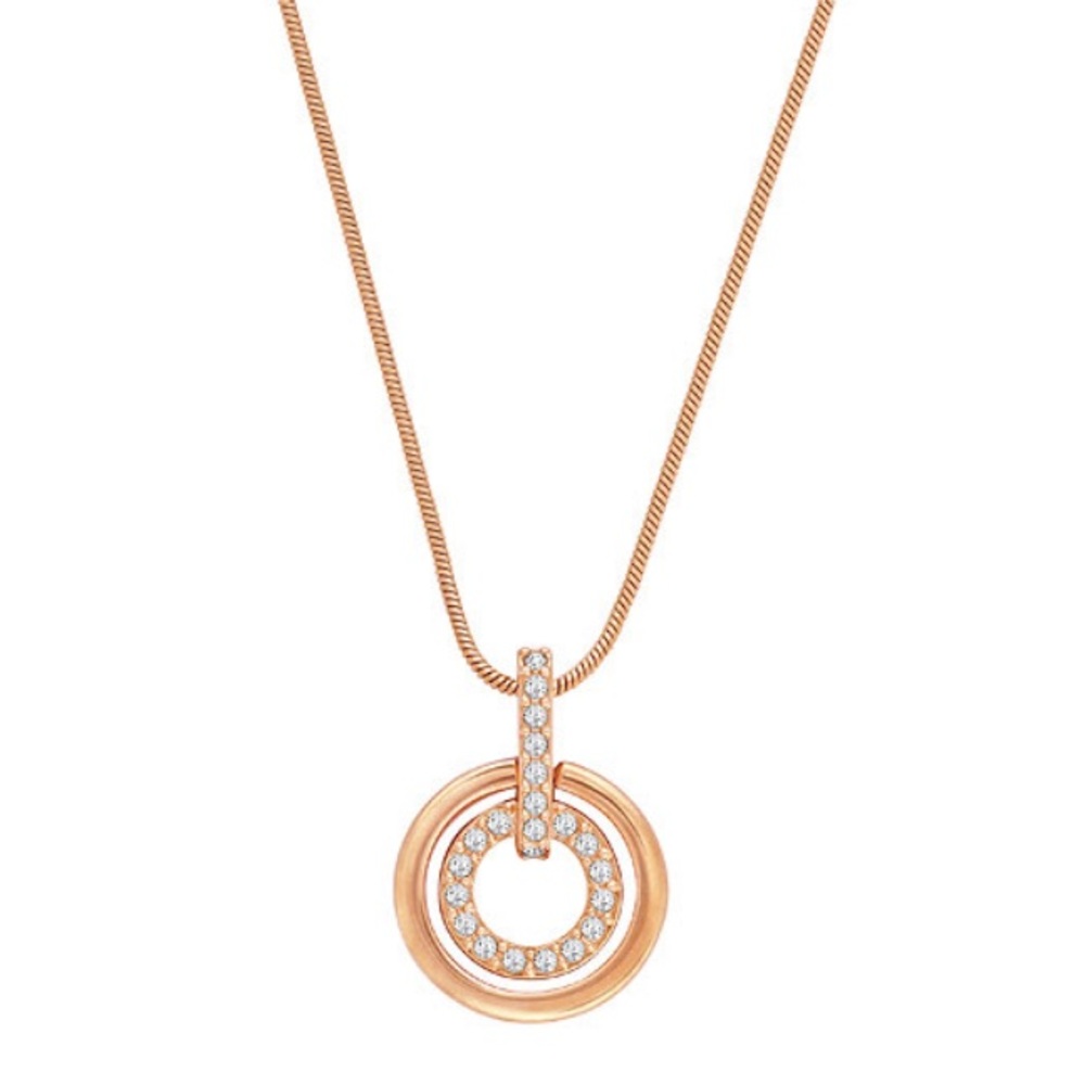 Swarovski Rose Gold Circle Pendant