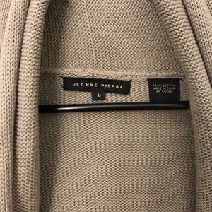 Light green sweater.