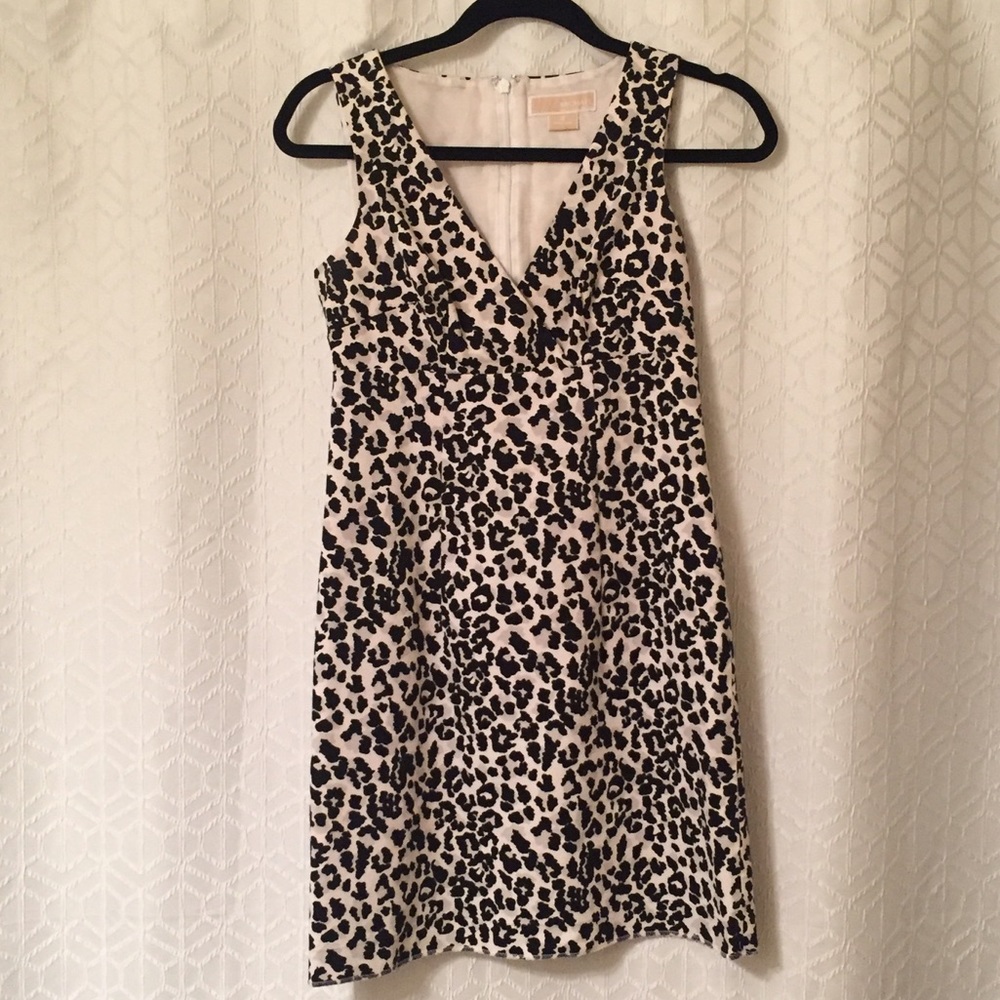Michael Kors animal print cocktail dress