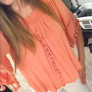 Cute Peach Summer Top
