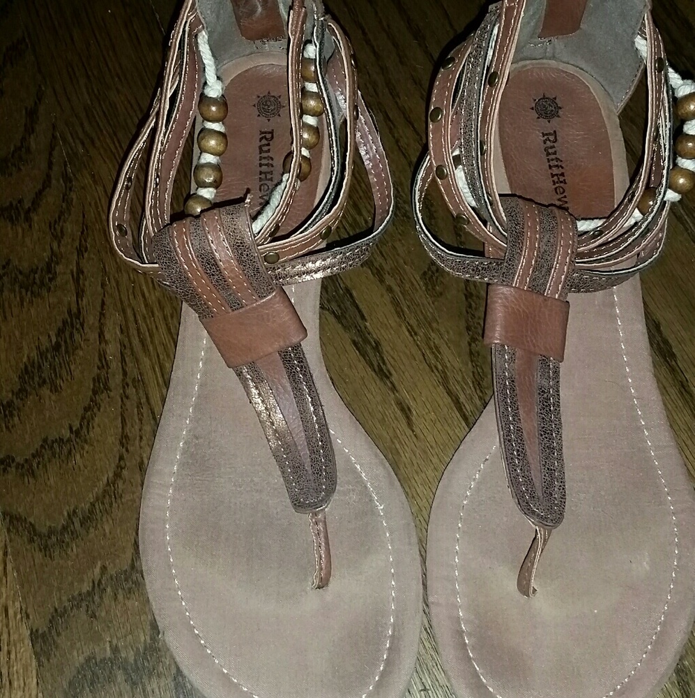 Ruff hewn sandals