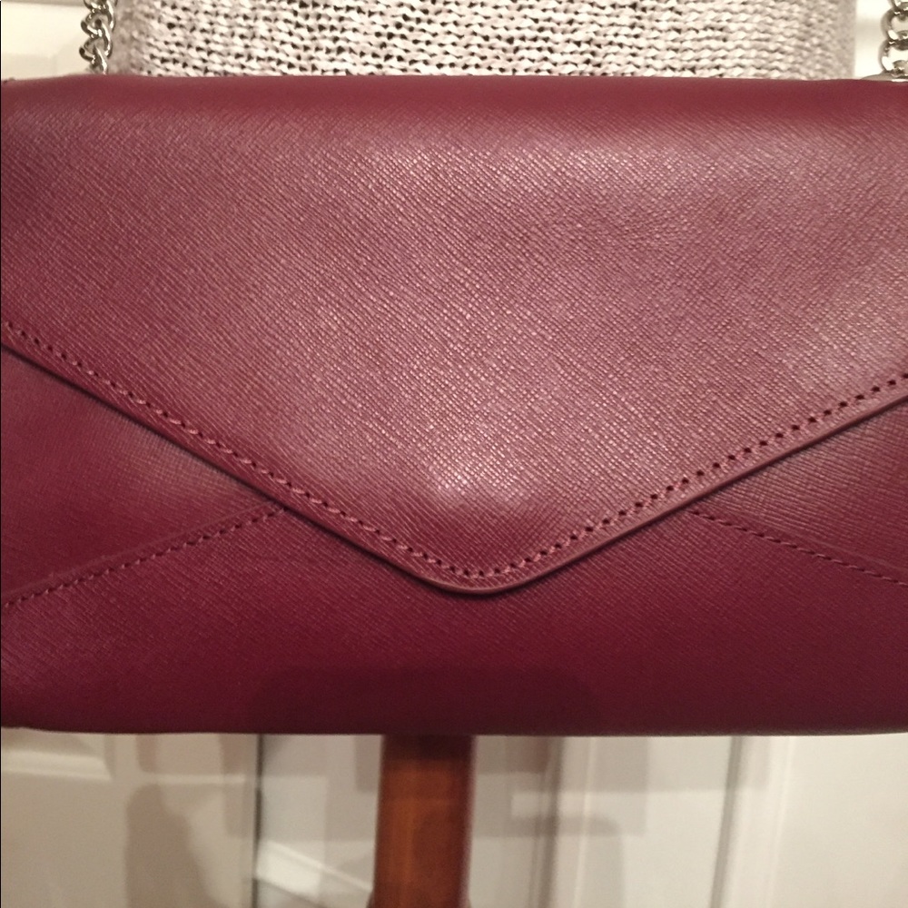NWT Barney NewYork Hannah Red Leather Shoulder Bag - Picture 7 of 7