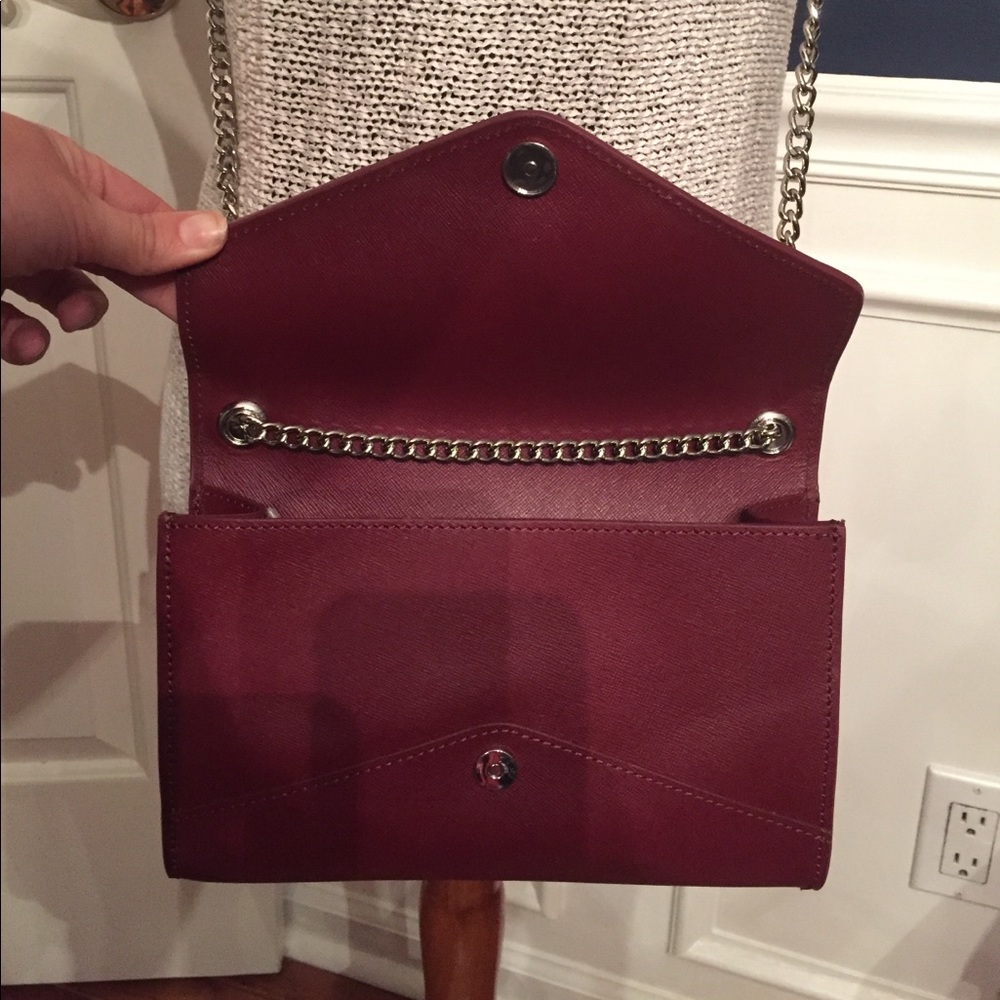 NWT Barney NewYork Hannah Red Leather Shoulder Bag - Picture 4 of 7