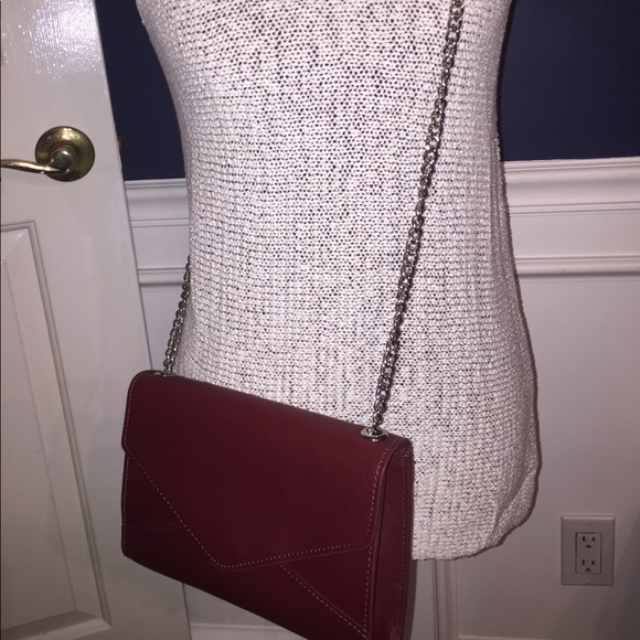 NWT Barney NewYork Hannah Red Leather Shoulder Bag - Picture 3 of 7