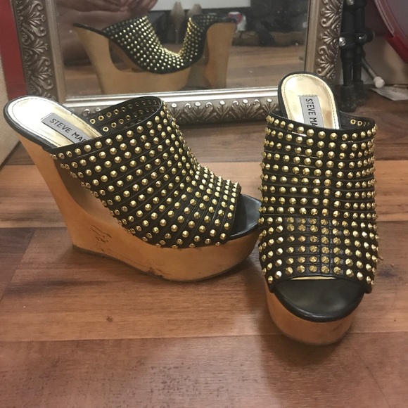steve madden studded wedges