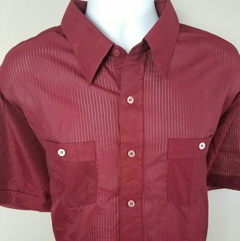 Haband Light Weight Short Sleeve Button Down 2XL