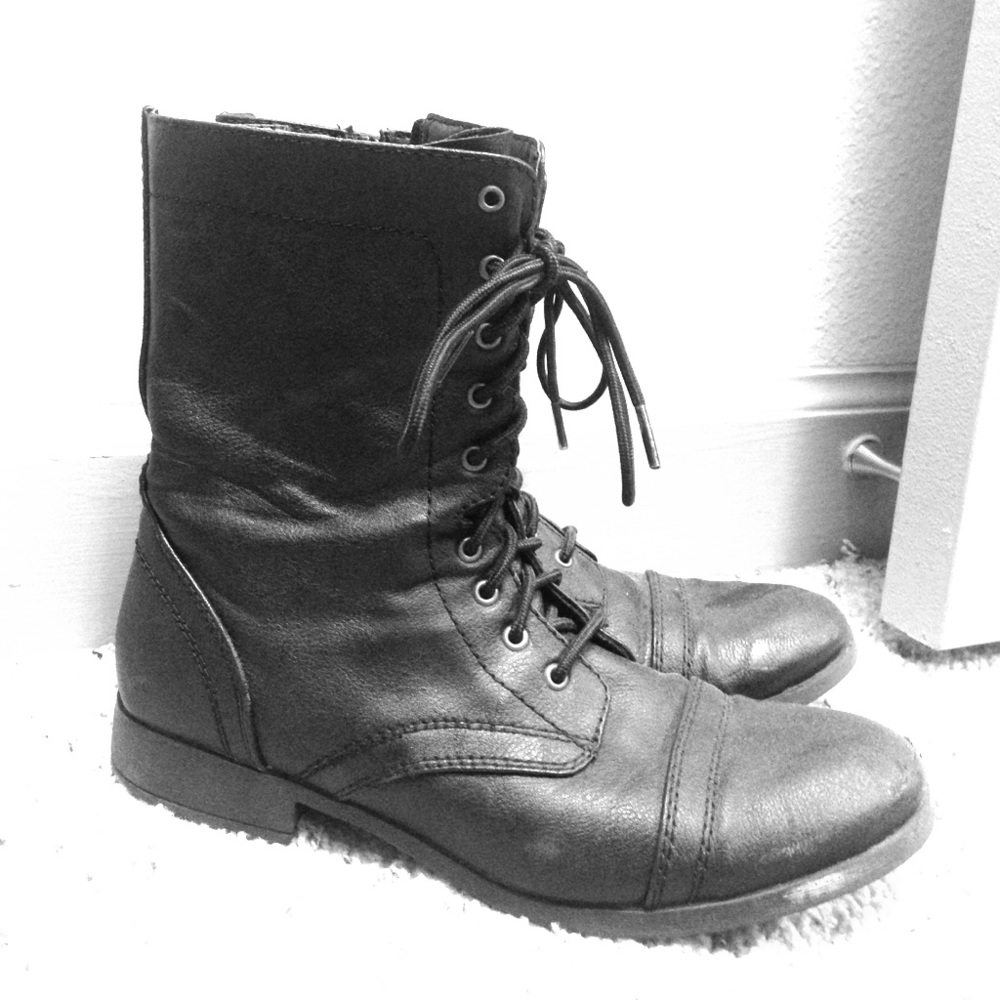 Black combat boots!