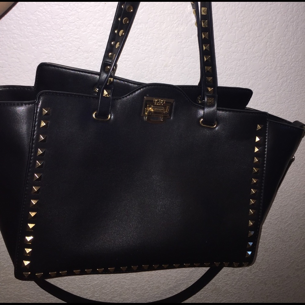 Bcbg tote with gold studs excellent condition