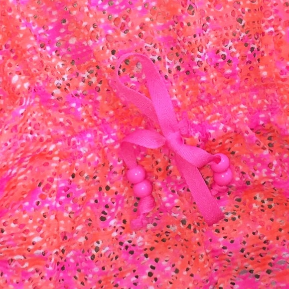 🌟HP🌟Justice Bright Pink/Orange Mesh Coverup 8 - Picture 4 of 6