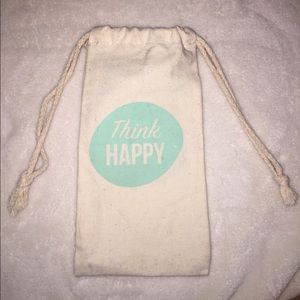 makeup brush bag "think happy"