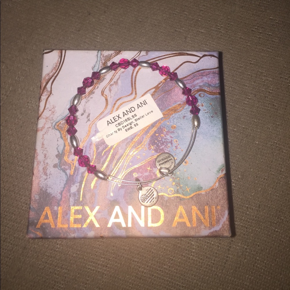 Pink Alex & ani charm bracelet