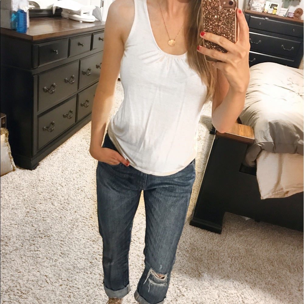 LOFT White dress tank top