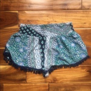Blue multi colored Mahina shorts