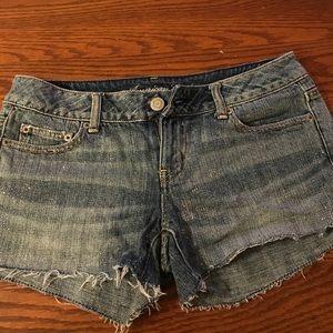 American Eagle Sparkle Jean Shorts