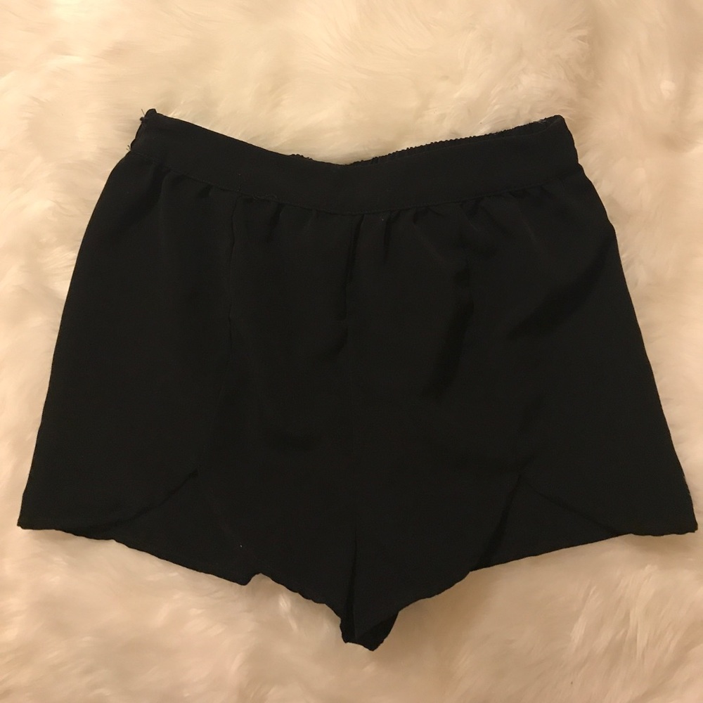 Scalloped High Waisted Shorts