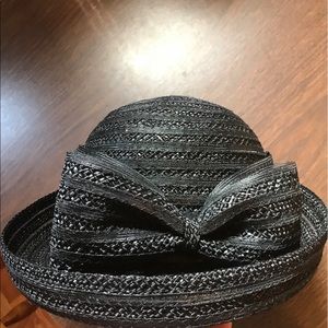 KOKIN Black Kentucky Derby / Church Hat w/ Bow