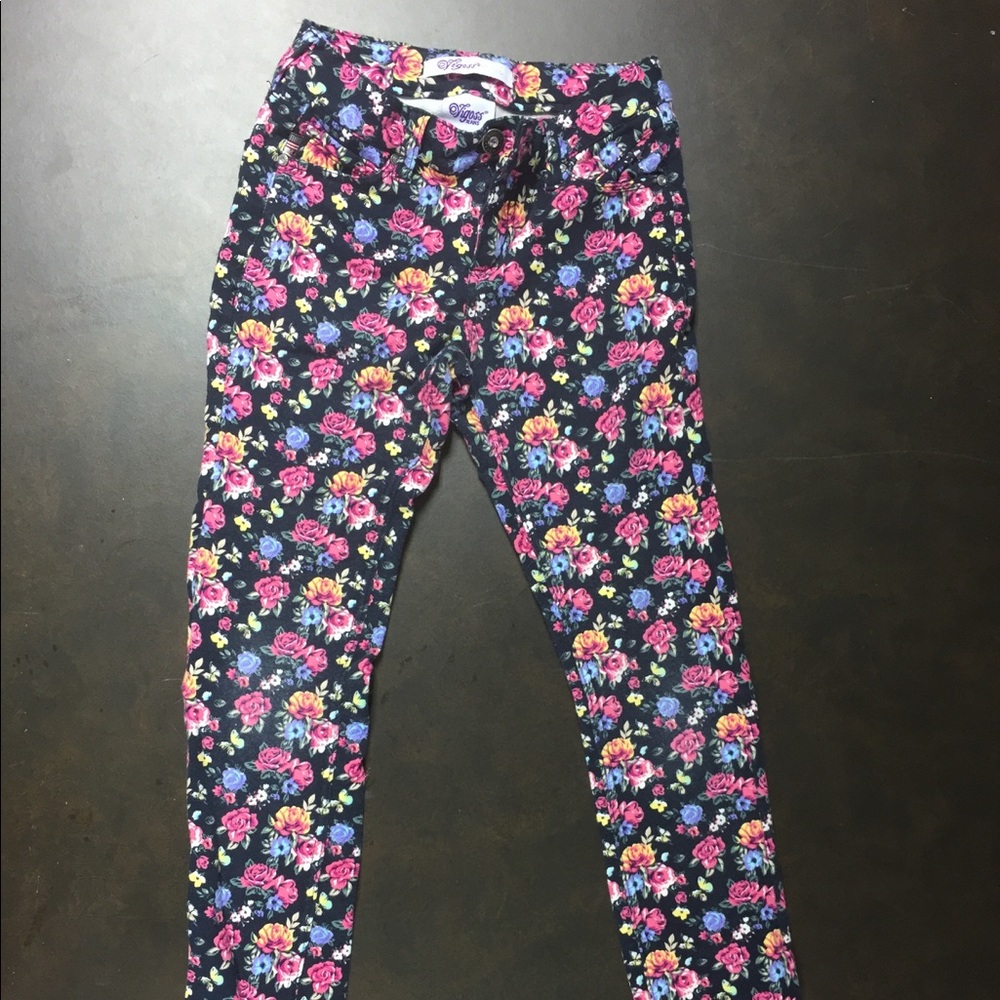 floral jeggings