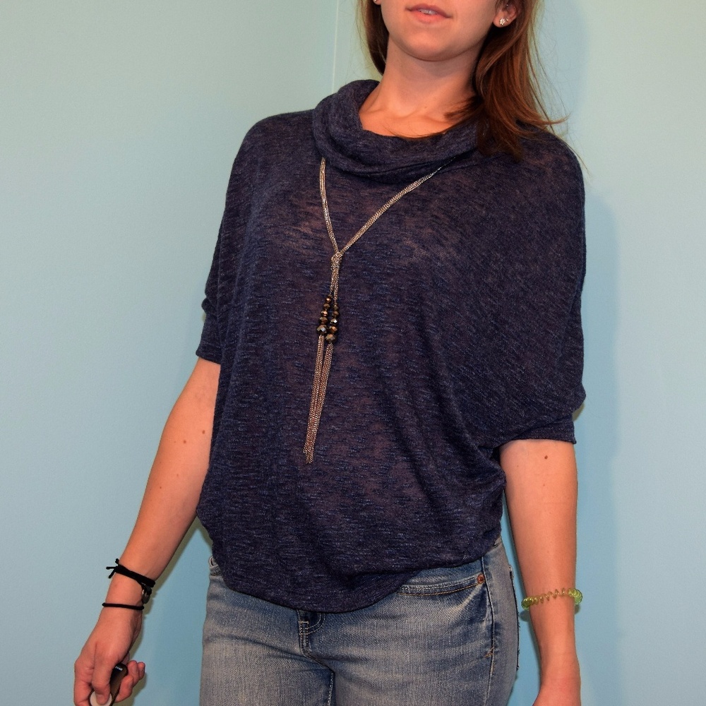 OLD NAVY Short Sleeve Cowlneck Sweater