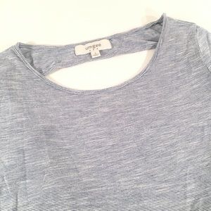 ✨SALE✨Umgee Blue and White Striped Open Back Shirt