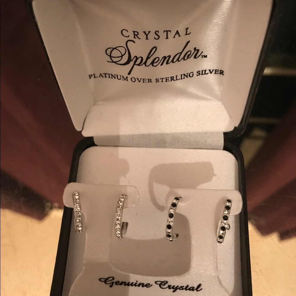 Two pair of Genuine Crystal Earings