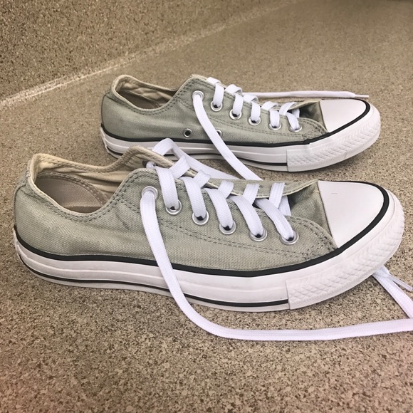 Converse Shoes - Light olive green converse Chuck Taylor's
