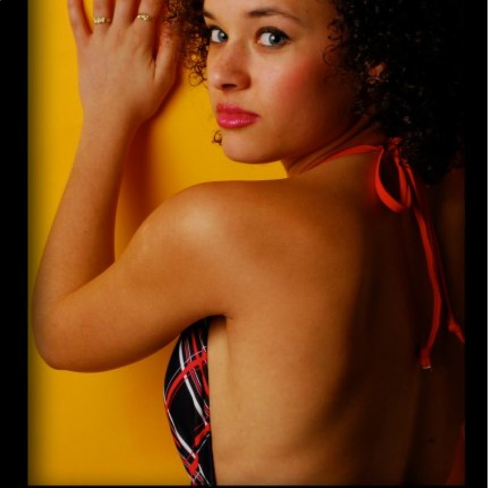 Black red and white monokini, super cute, backless