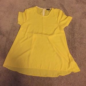 Yellow sheer top