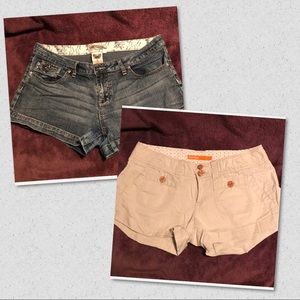 2 pairs of shorts that fit like 11 juniors