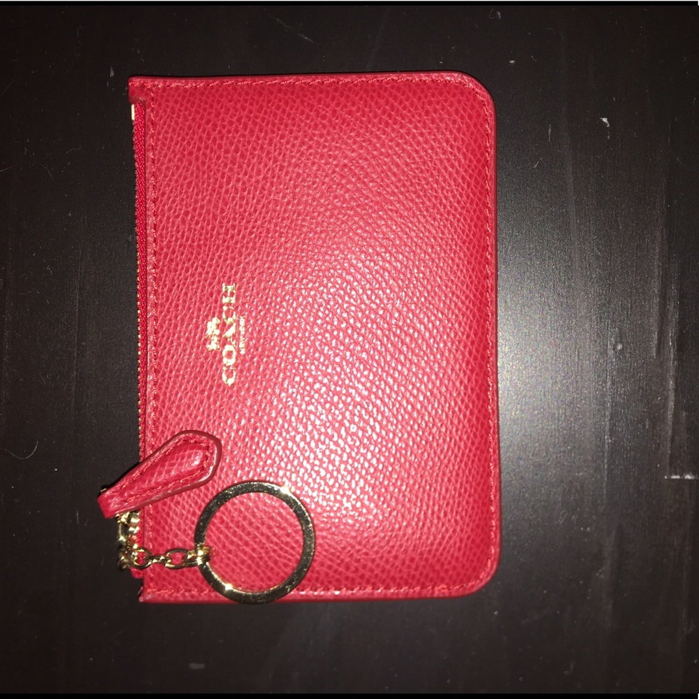 red coach wallet
