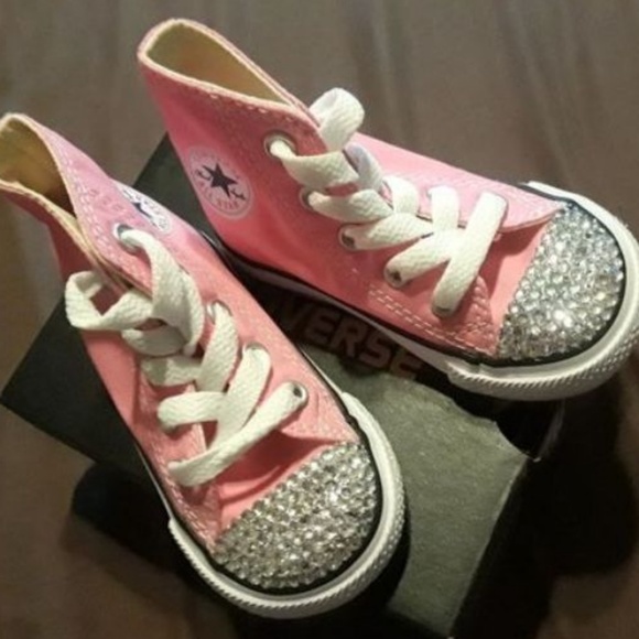 Toddler Chucks with swarvaski crystals - Picture 3 of 3