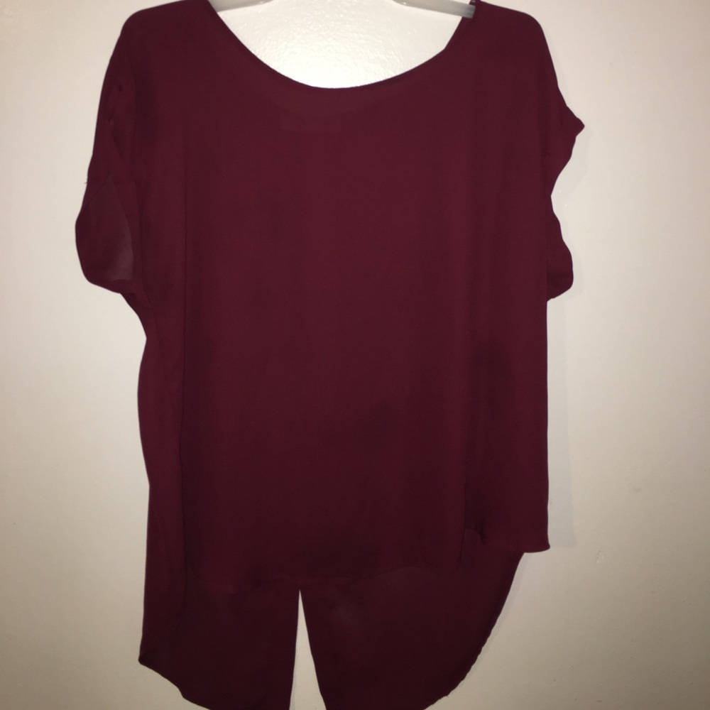 Burgundy blouse