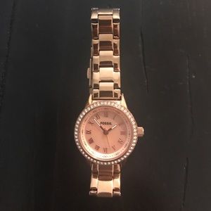 Fossil rose gold watch