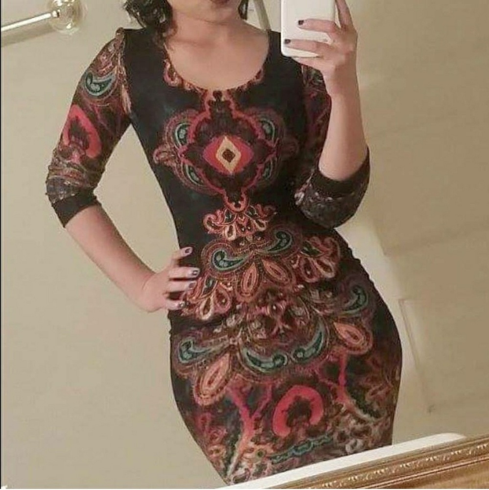 Alloy multicolored dress