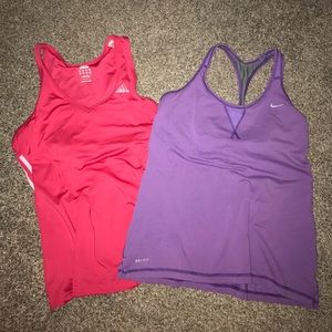 2 workout tanks  Adidas and Nike XL