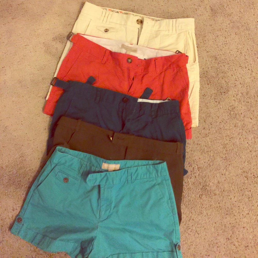 5 pairs of shorts.