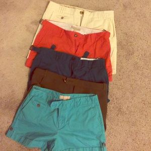 5 pairs of shorts.
