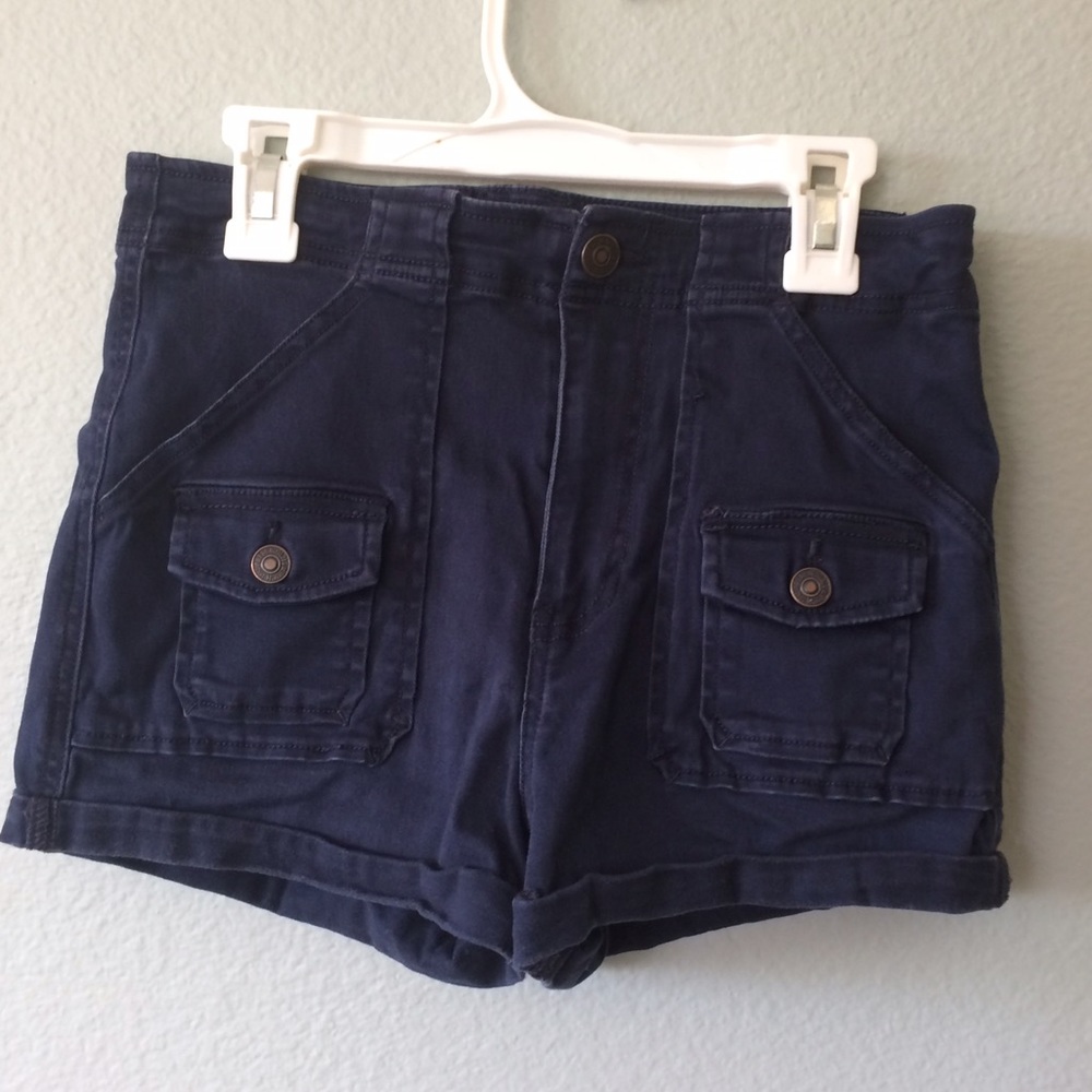 Navy high waisted shorts